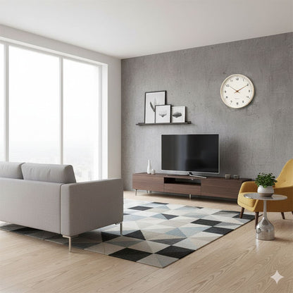 Wall Clock Decor Wooden Minimalist Design Silent Quartz Precision 8
