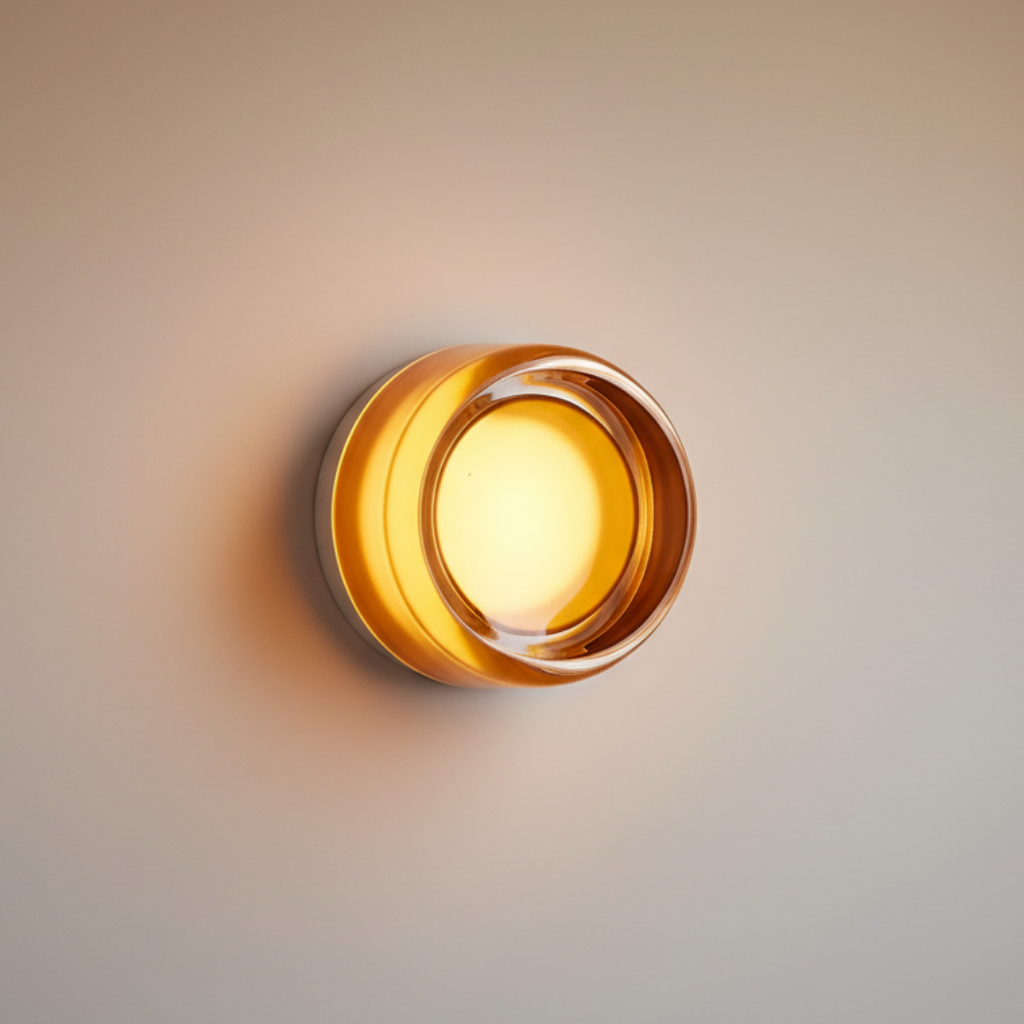 Wall Sconce Lighting Circular Acrylic Shade Soft Glow for Home 1