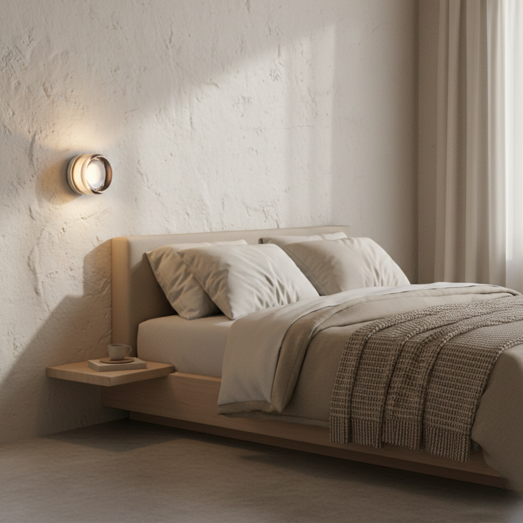 Wall Sconce Lighting Circular Acrylic Shade Soft Glow for Home 4