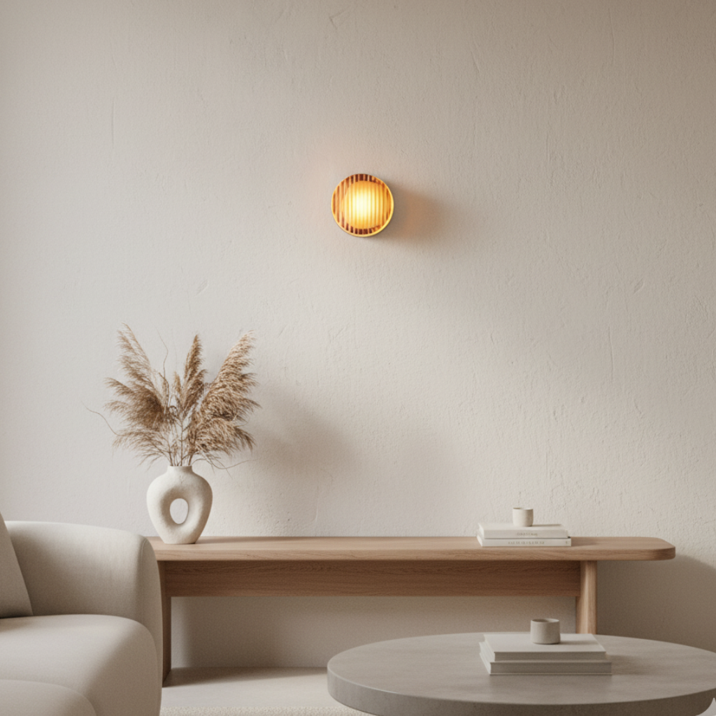 Wall Sconce Lighting Circular Acrylic Shade Soft Glow for Home 5