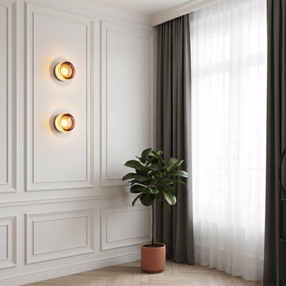 Wall Sconce Lighting Circular Acrylic Shade Soft Glow for Home 6