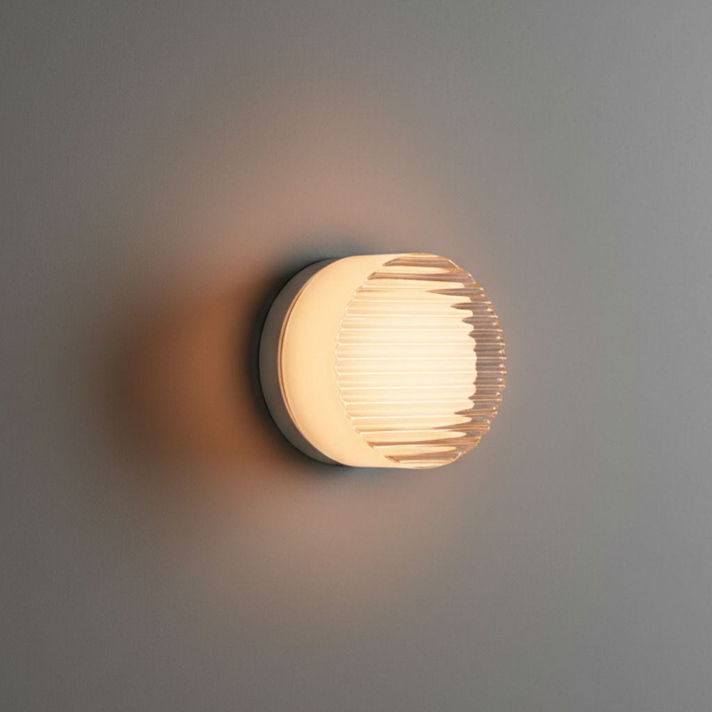 Wall Sconce Lighting Circular Acrylic Shade Soft Glow for Home 8