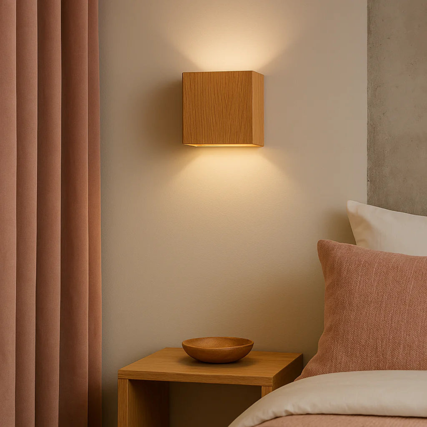Wall Sconce Modern Iron Cube Design Integrated LED Warm Glow 2