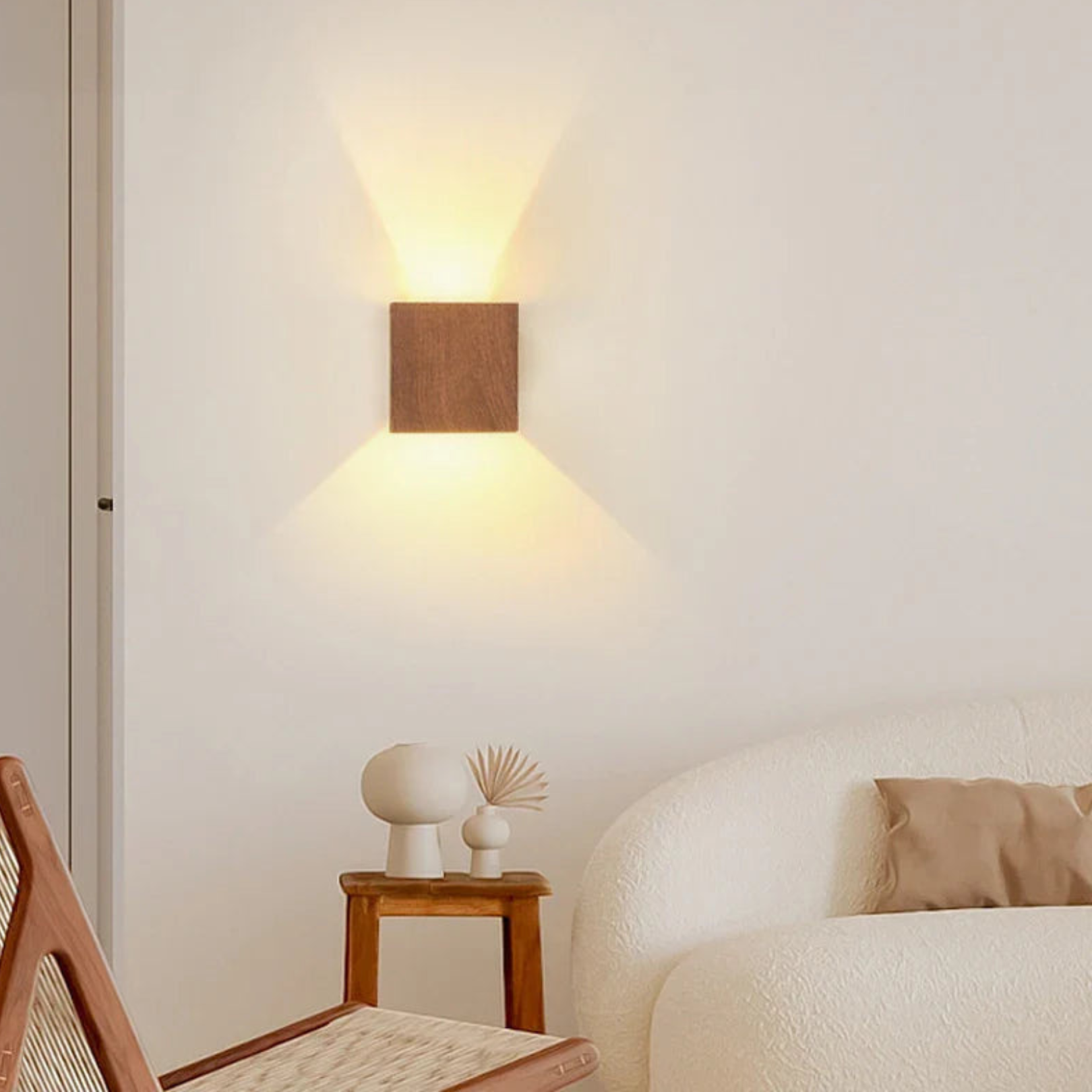 Wall Sconce Modern Iron Cube Design Integrated LED Warm Glow 3