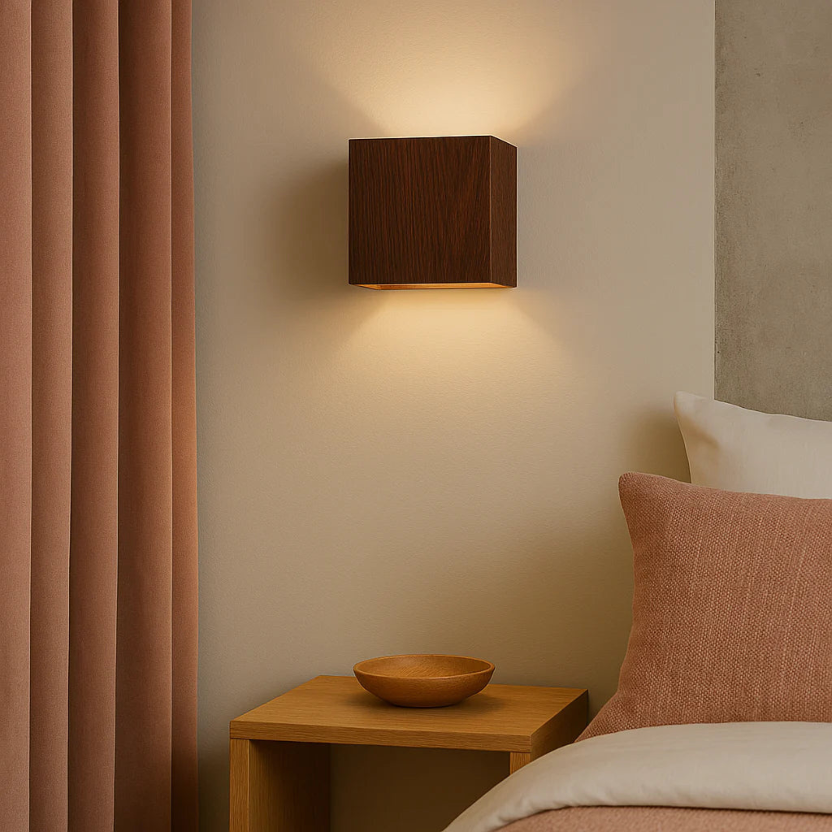 Wall Sconce Modern Iron Cube Design Integrated LED Warm Glow 6