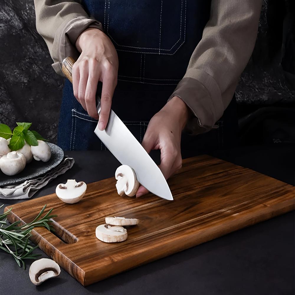 Wood Cutting Board Acacia Durable Versatile Kitchen Tool 2