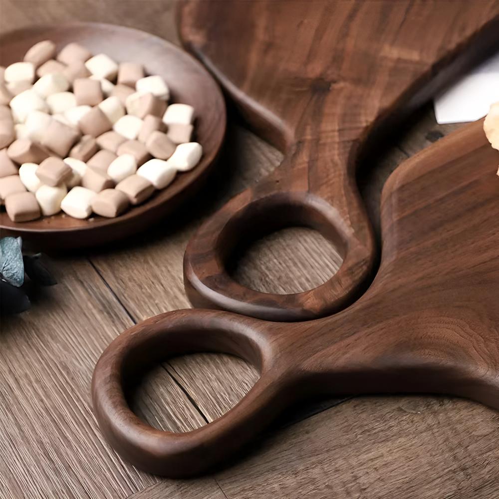 Wood Cutting Board Ergonomic Handle Versatile Kitchen Use 1