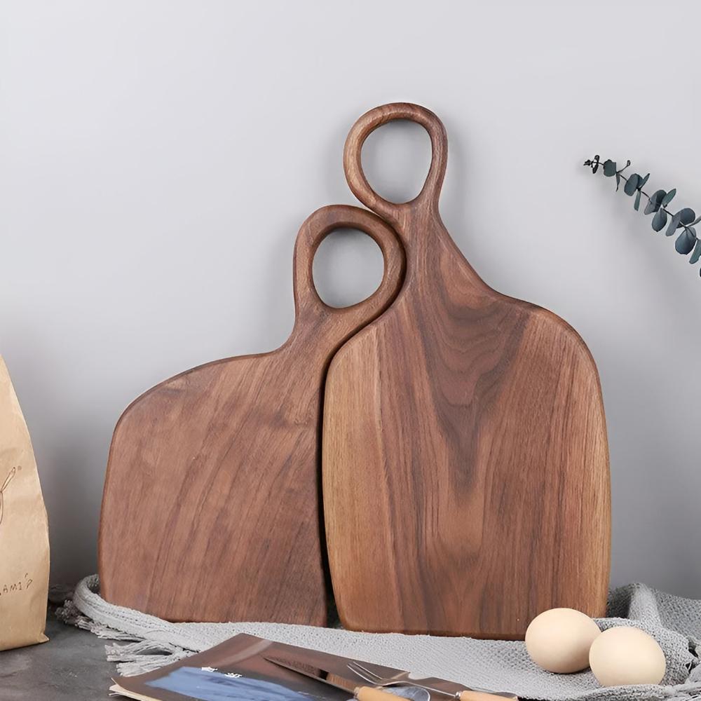 Wood Cutting Board Ergonomic Handle Versatile Kitchen Use 2