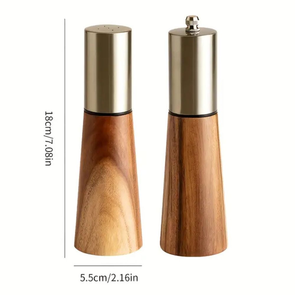 Wooden Spice Grinder Adjustable Coarseness for Fresh Seasoning 5