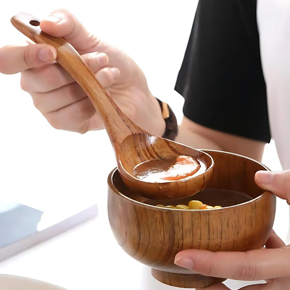 Wooden Spoon for Cooking Non-Scratch Design Eco-Friendly Use 2