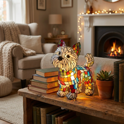 West Highland Terrier LED Mosaic Night Light - Resin Animal Lamp