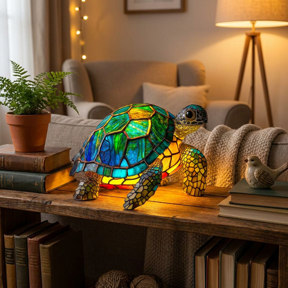 Turtle LED Mosaic Night Light - Resin Animal Lamp