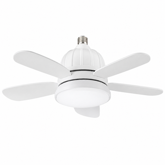 led light socket ceiling fan — Socket Ceiling Fan with LED Light & Remote | No Wiring Needed | E26/E27 Screw-In